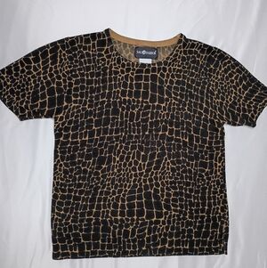 Sophie Rue Black and Brown Patterned Blouse
